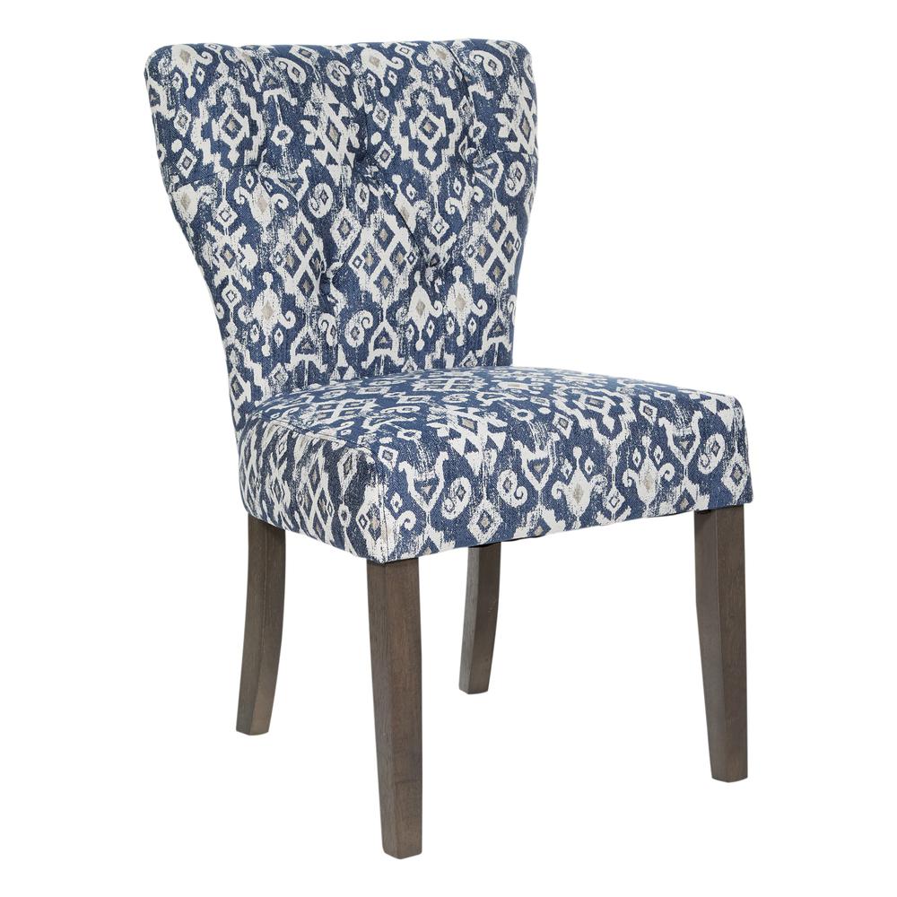 Andrew Dining Chair in Blue with Grey Brushed Legs, ANDG-K61. Picture 1