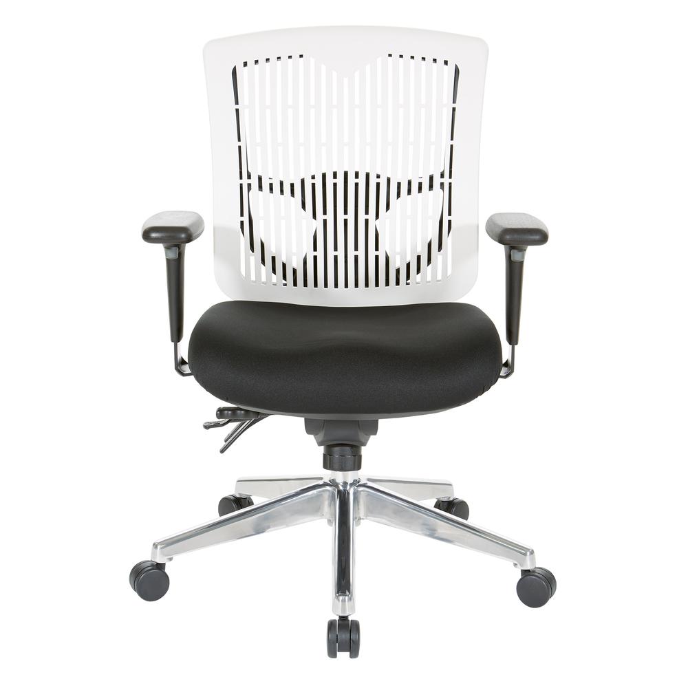 Contoured White Plastic Back Manager's Chair , 97898CWH-30. Picture 3