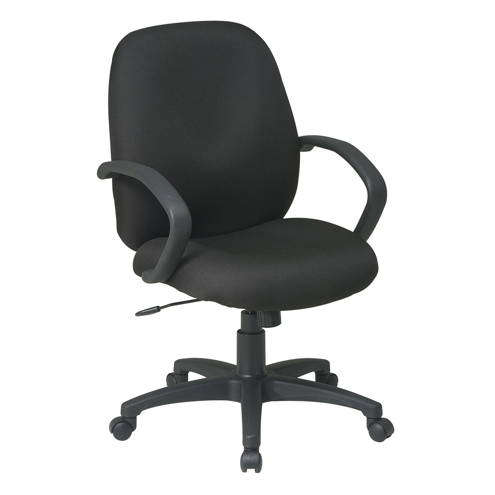 Executive Mid Back Managers Chair with Fabric Back. Picture 1