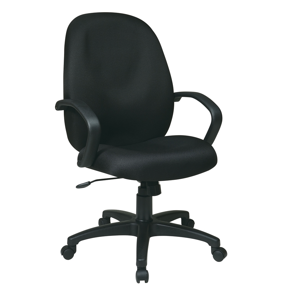 Executive High Back Managers Chair with Fabric Back. Picture 1