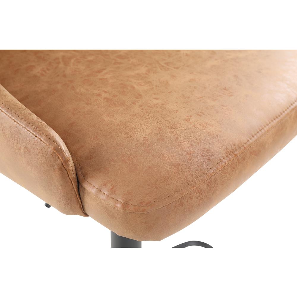 Sylmar Height Adjustable Stool in Sand Faux Leather. Picture 7