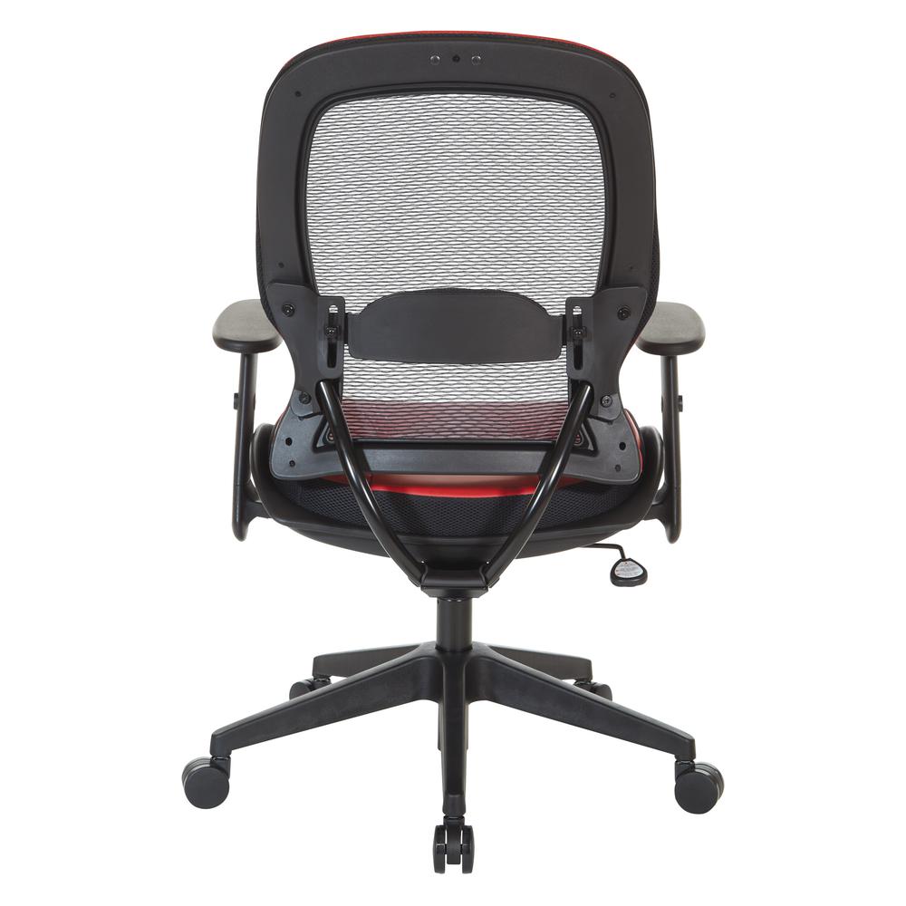 Dark Air Grid® Back Managers Chair, Black/Lipstick. Picture 7