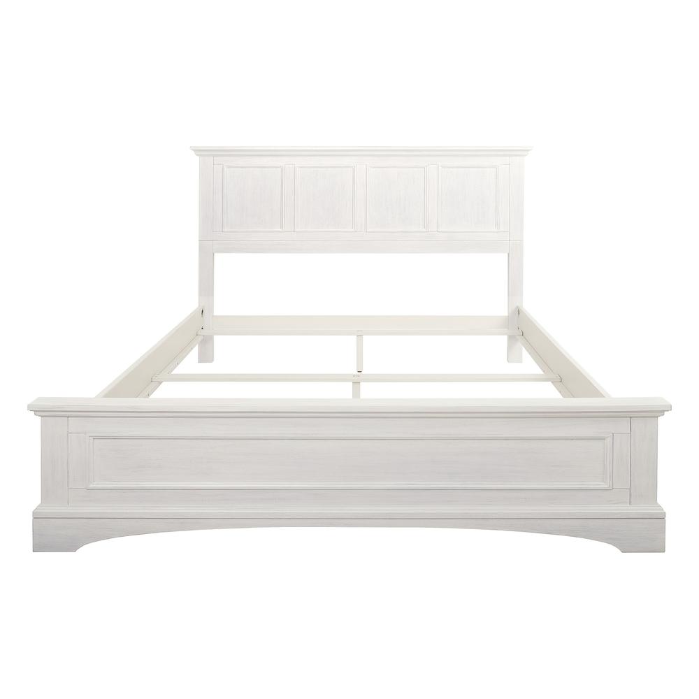 Farmhouse Basics Queen Bed Set, Rustic White. Picture 2