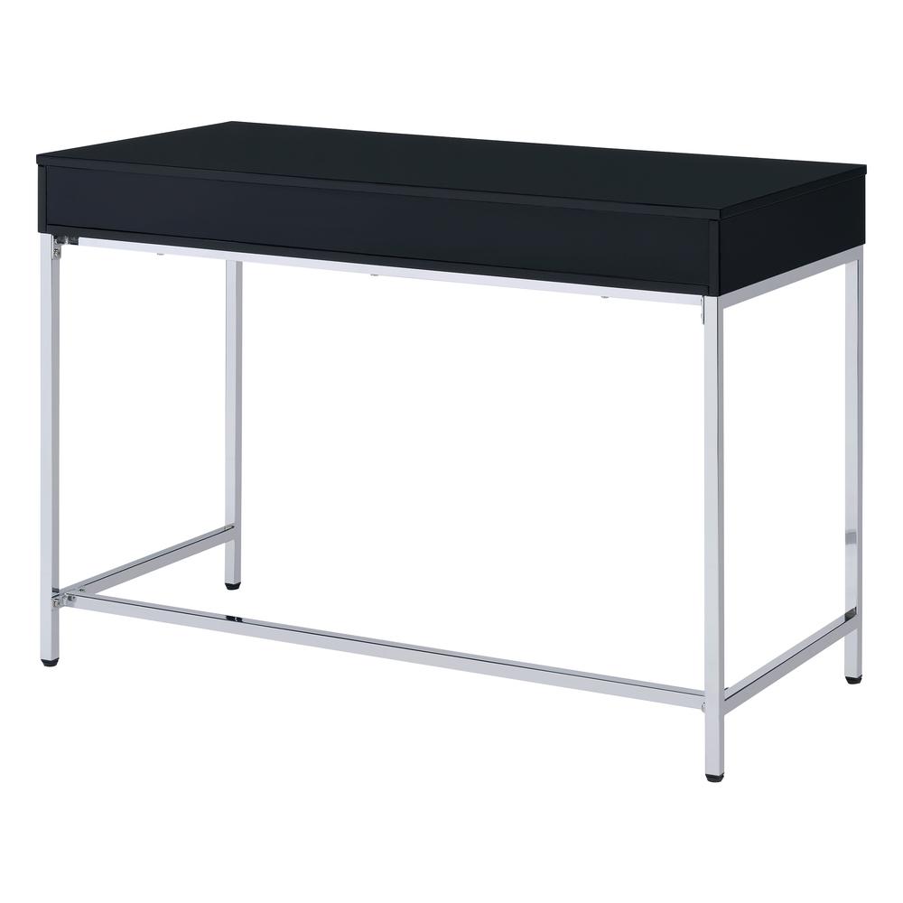 Alios Desk with Black Gloss Finish and Chrome Frame. Picture 6