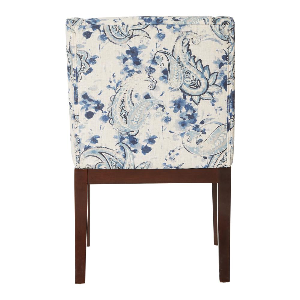 Monarch Dining Chair in Paisley Blue with Medium Espresso Wood Legs, MNA-P63. Picture 5