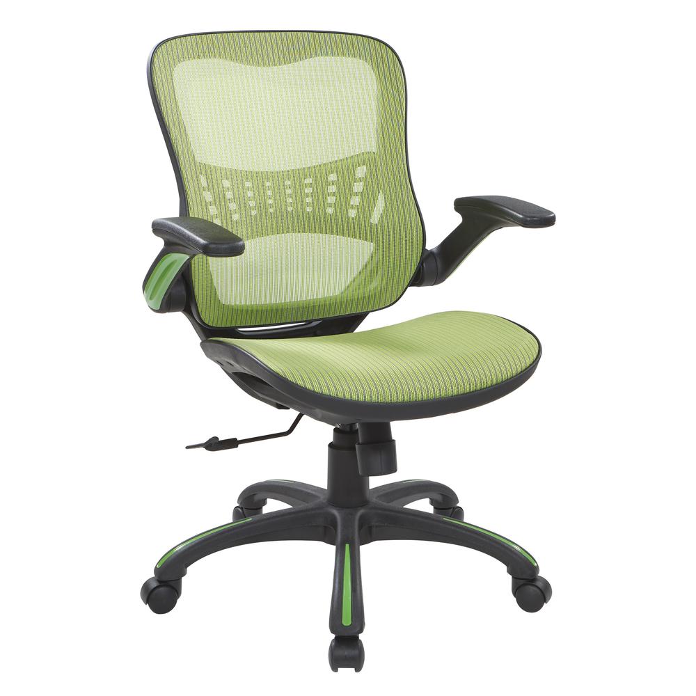 Mesh Seat and Back Manager’s Chair in Green Mesh, 69906-6. Picture 1