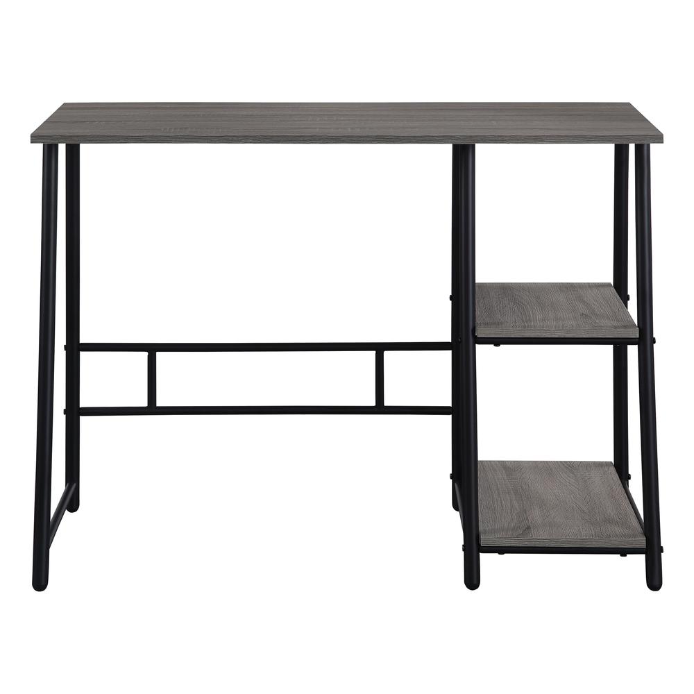 Frame Works 40” Desk with Two Storage Shelves in Truffle Finish, FWK42-TO. Picture 3