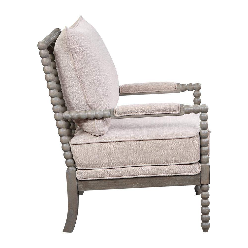 Abbott Chair in Linen Fabric with Brushed Grey Base K/D, ABB-BY6. Picture 4