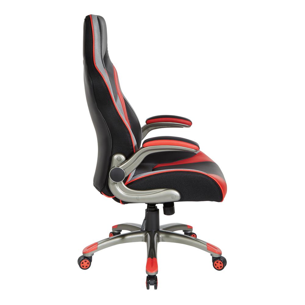 Uplink Gaming Chair in Faux Leather with Red Accents, UPK25. Picture 4