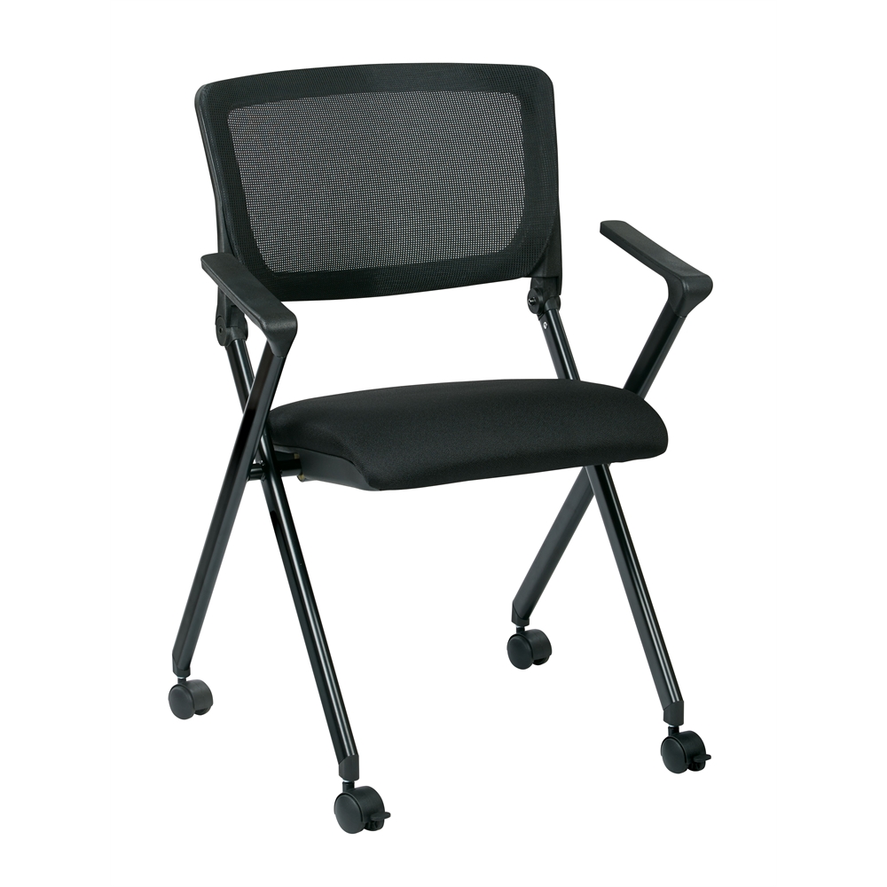 Folding Chair with breathable Mesh Back. Picture 1