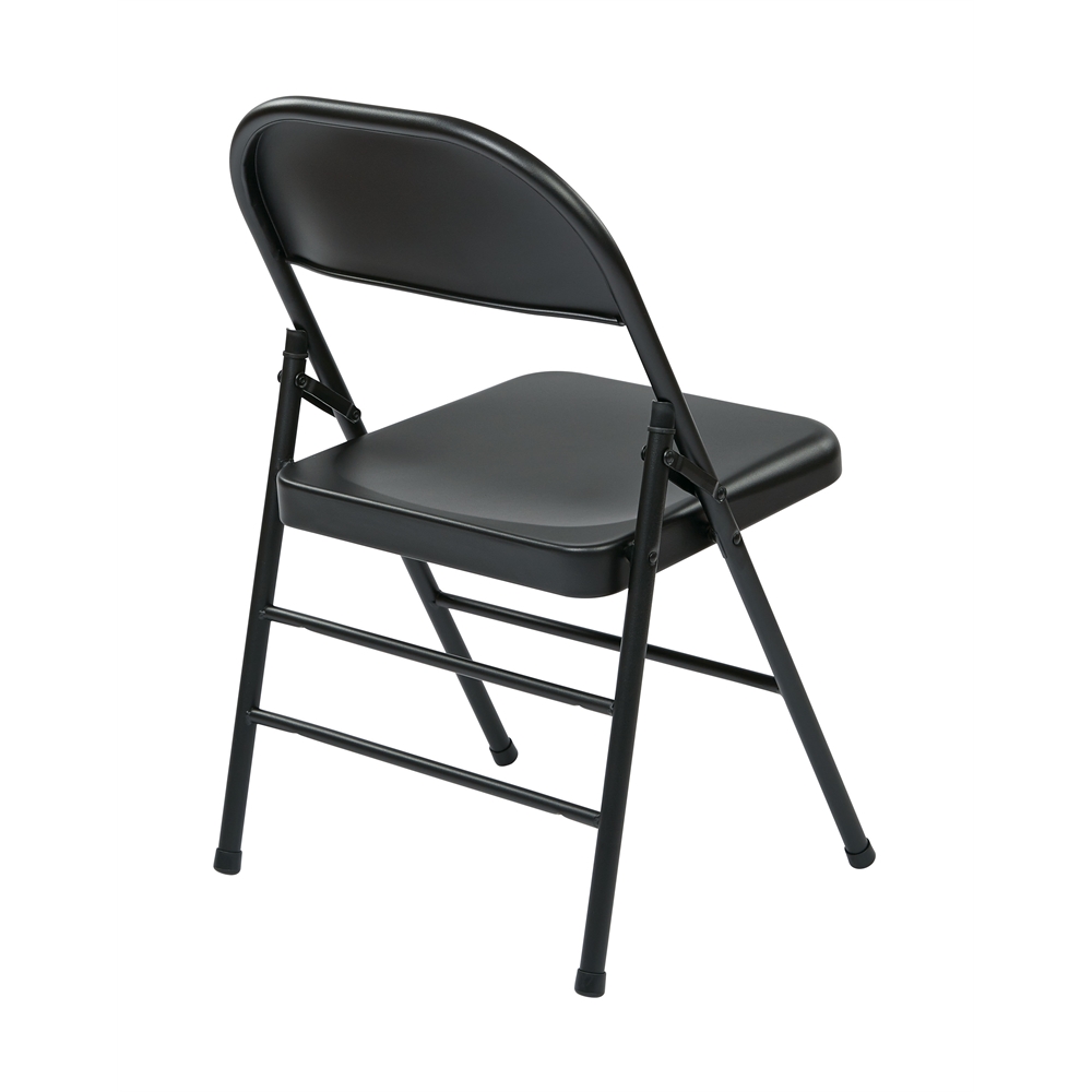 Folding Chair with Metal Seat and Back. Picture 3