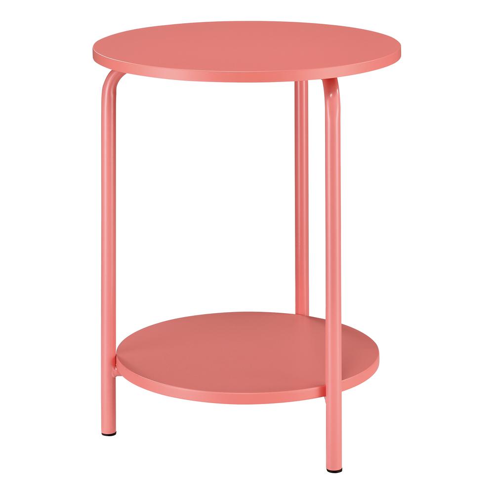 Elgin Metal Accent Table in Coral. Picture 5