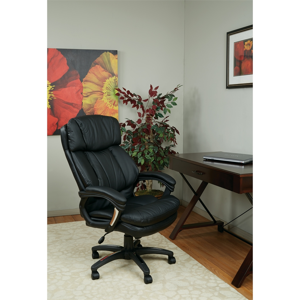 Oversized Faux Leather Executive Chair. Picture 4