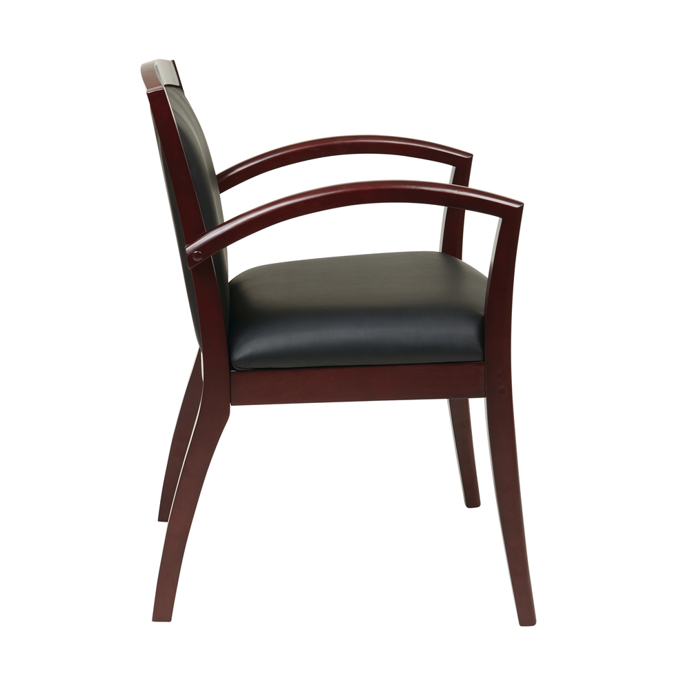 Napa Mahogany Guest Chair With Full Cushion Back. Picture 2