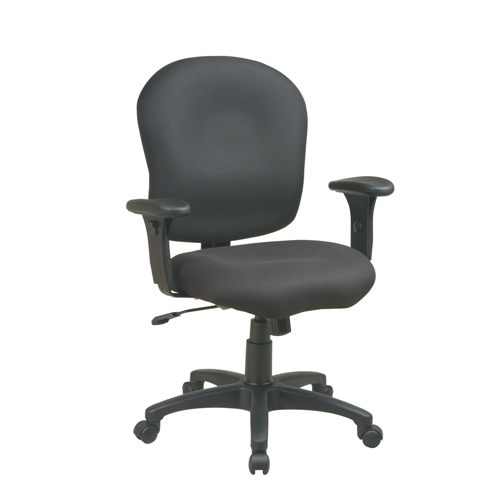 Task Chair with Saddle Seat and Adjustable Soft Padded Arms. The main picture.