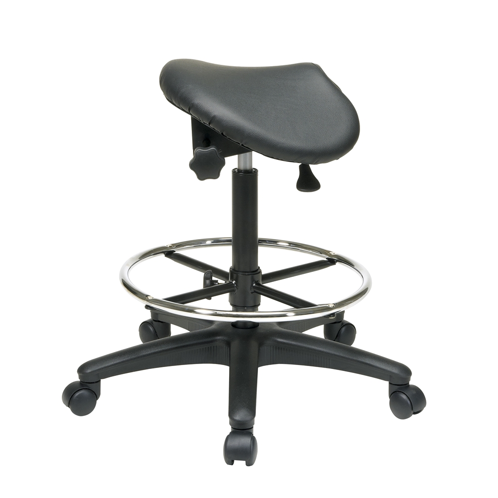 Backless Stool with Saddle Seat. Picture 2