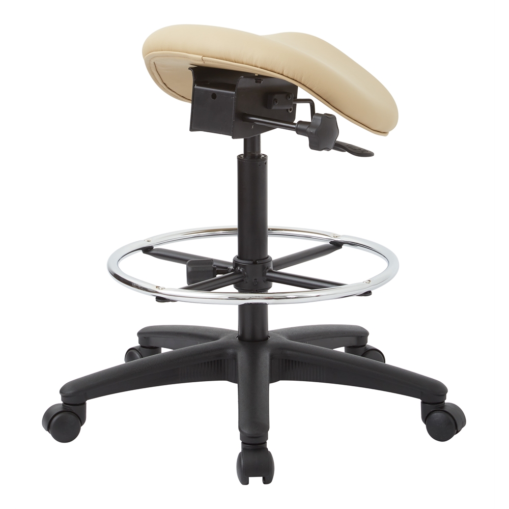 Backless Stool with Saddle Seat. Picture 3