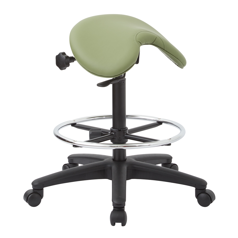 Backless Stool with Saddle Seat. The main picture.