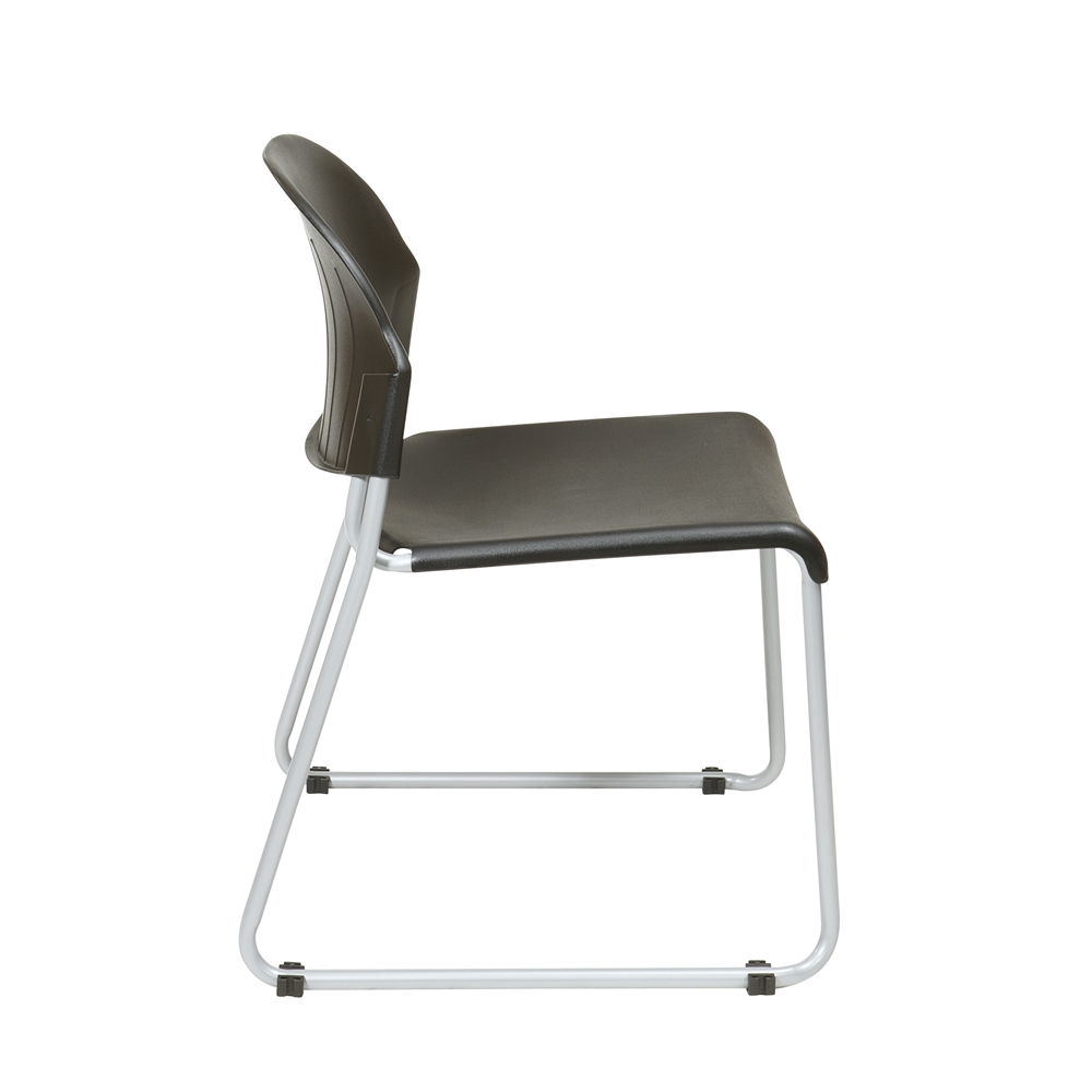 Stack Chair with Plastic Seat and Back. Picture 2