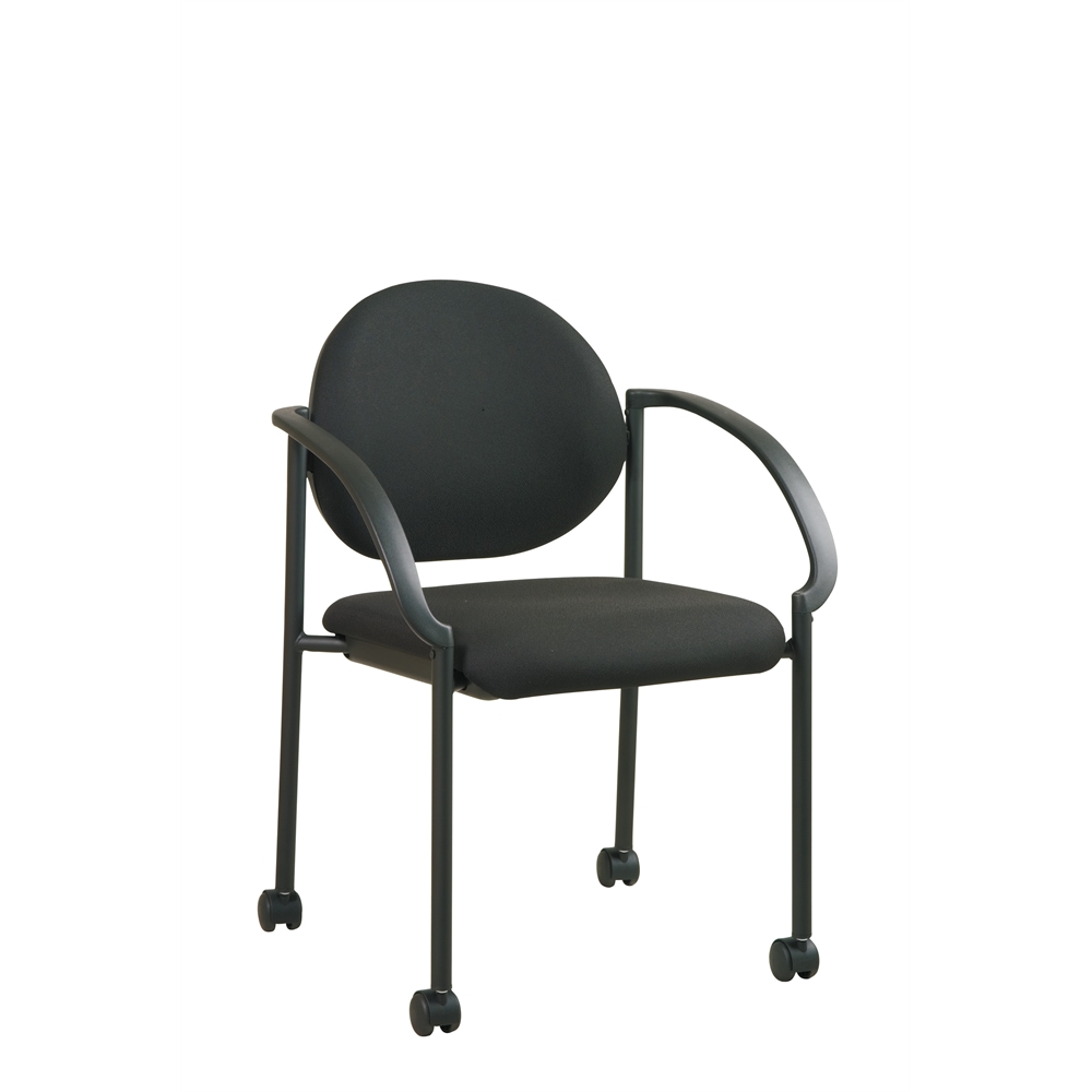 Stack Chairs with Casters and Arms. Picture 1