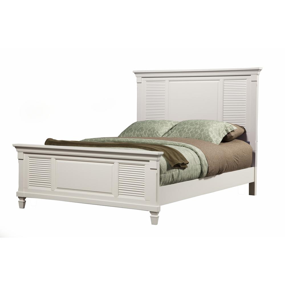 Winchester Queen Shutter Pannel Bed, White. Picture 1