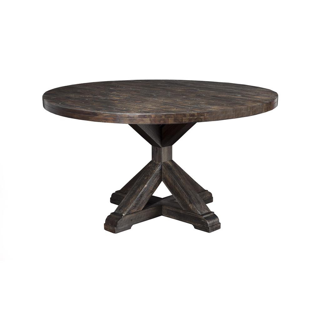 Newberry Round Dining Table, Salvaged Grey. Picture 1