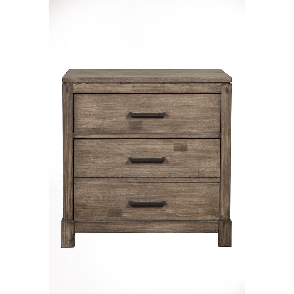 Sydney 2 Drawer Nightstand, Weathered Grey. Picture 1