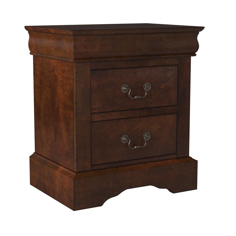 West Haven 2 Drawer Nightstand, Cappuccino. Picture 4