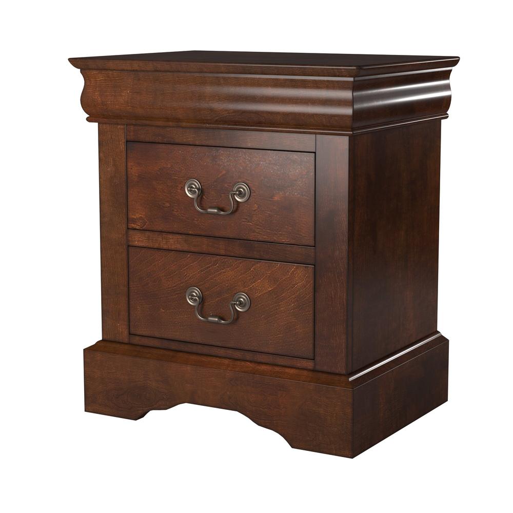 West Haven 2 Drawer Nightstand, Cappuccino. Picture 3