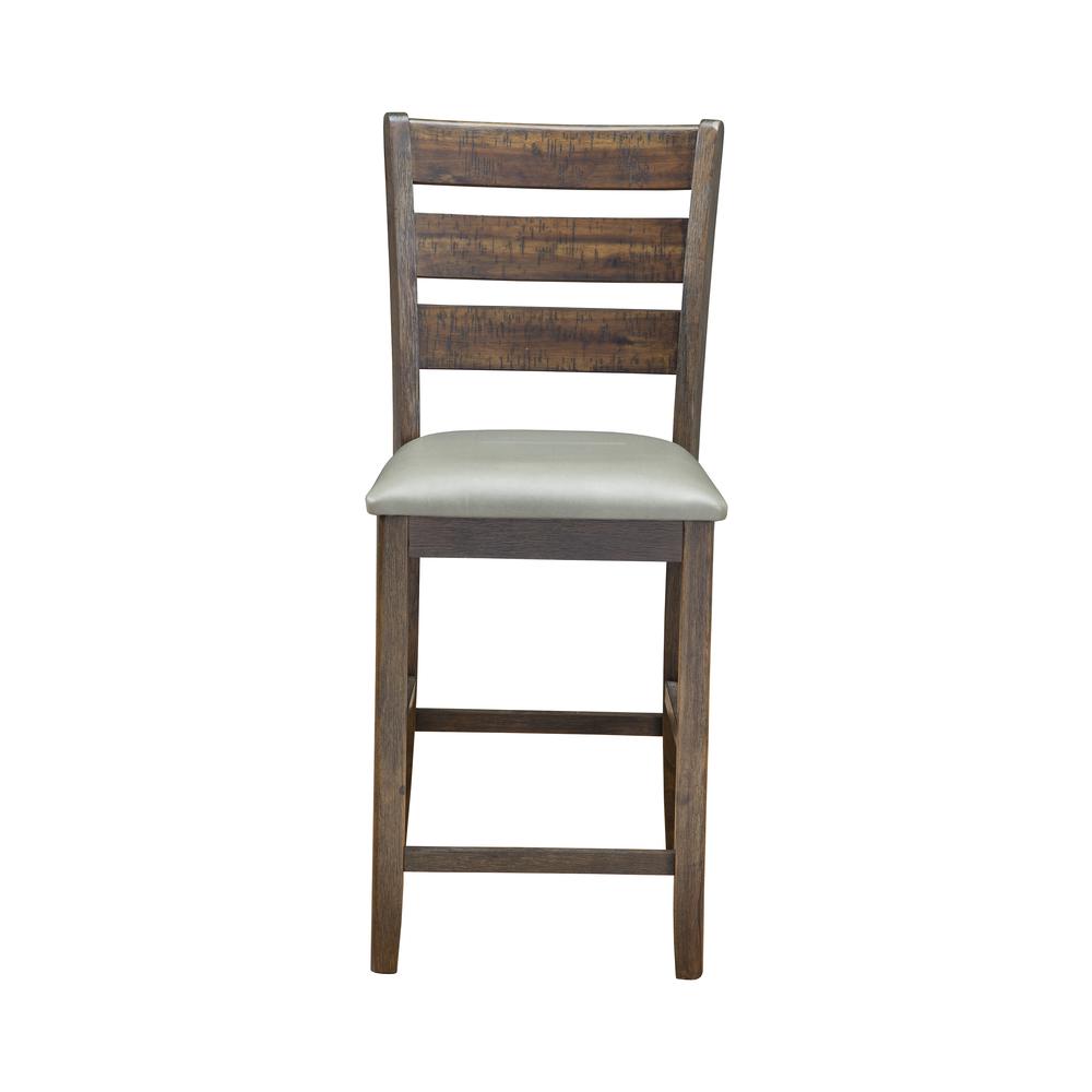 Emery Set of 2 Pub Height Chairs, Walnut. Picture 1