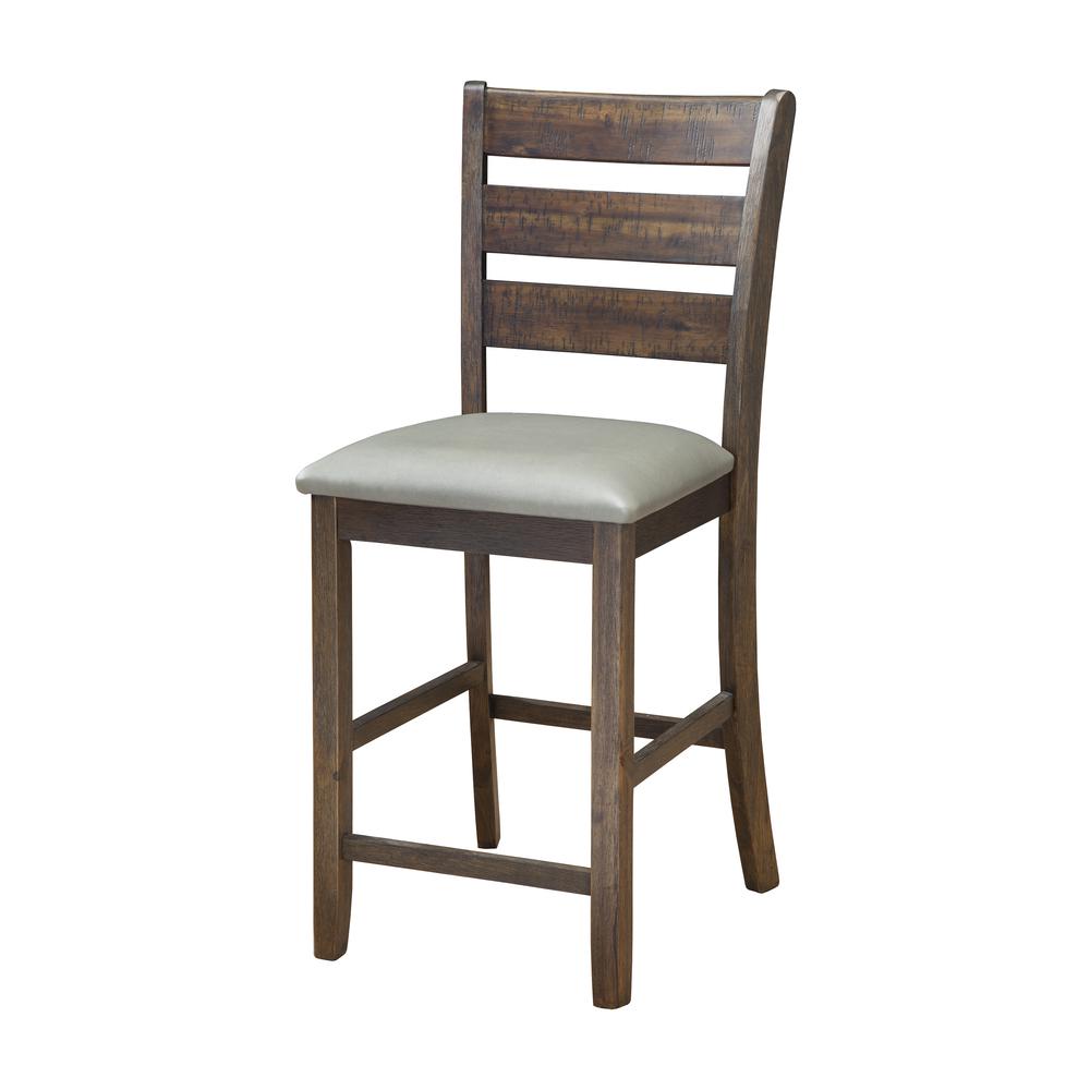 Emery Set of 2 Pub Height Chairs, Walnut. Picture 2