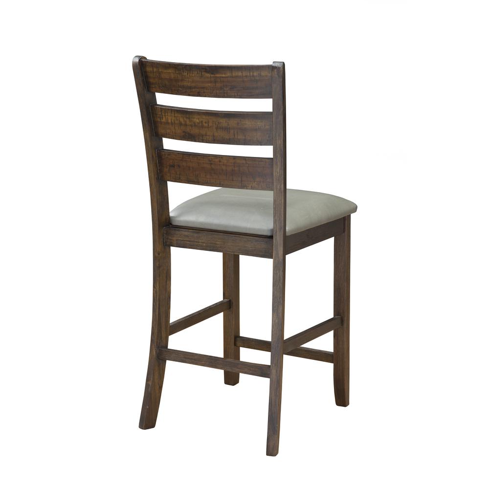 Emery Set of 2 Pub Height Chairs, Walnut. Picture 3
