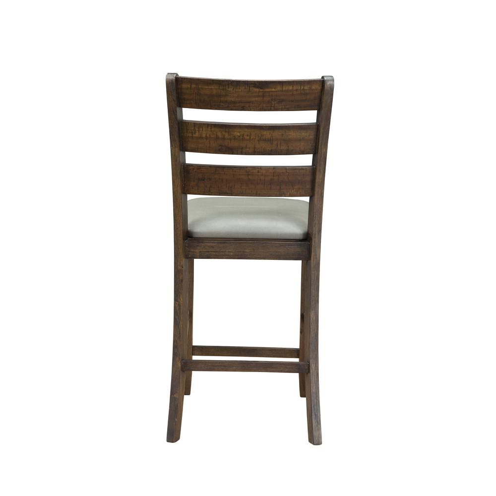 Emery Set of 2 Pub Height Chairs, Walnut. Picture 4