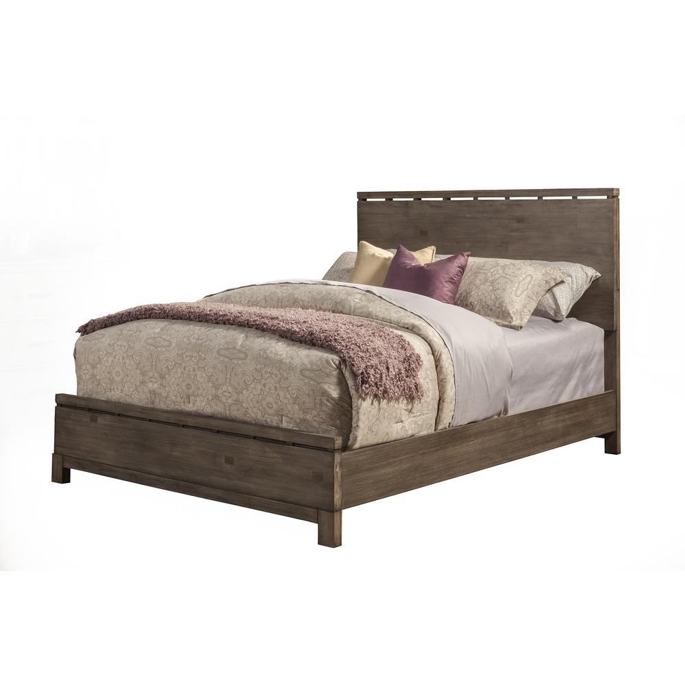 Sydney California King Panel Bed, Weathered Grey. Picture 1