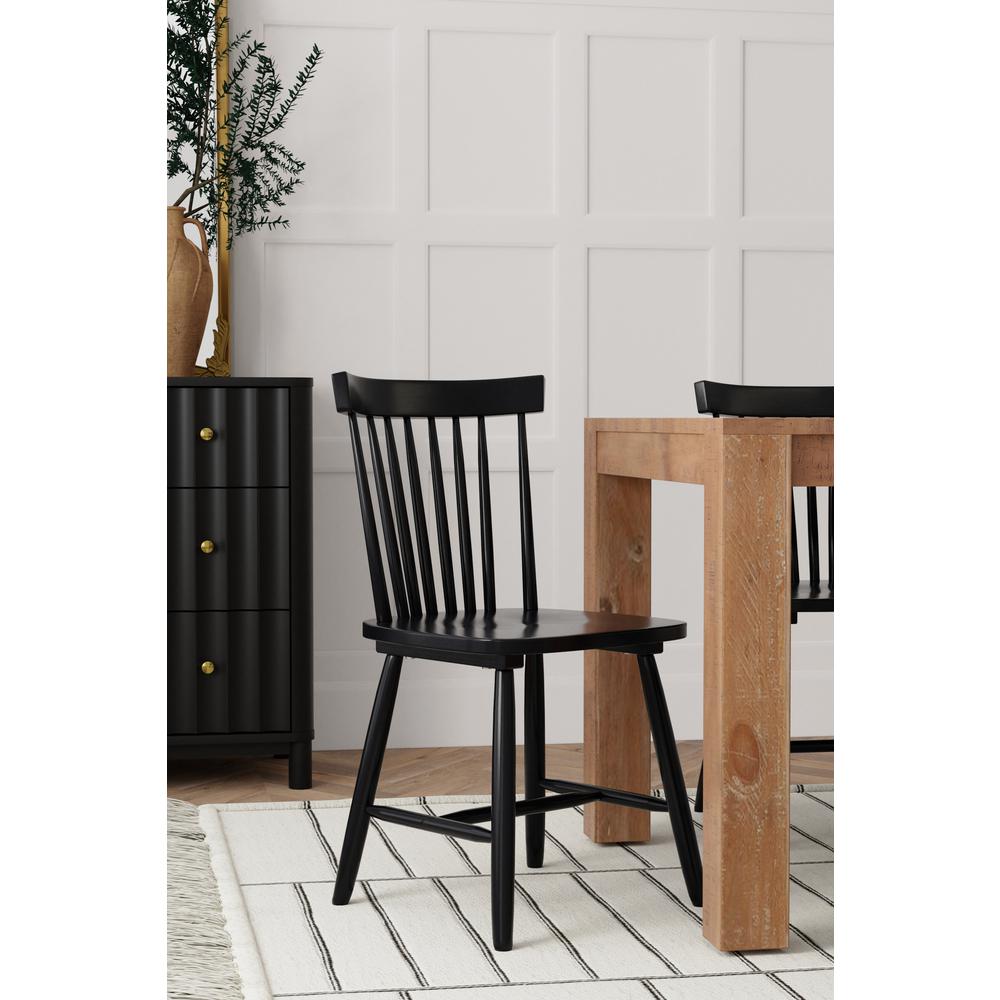 Lyra Set of 2 Side Chairs, Black. Picture 3