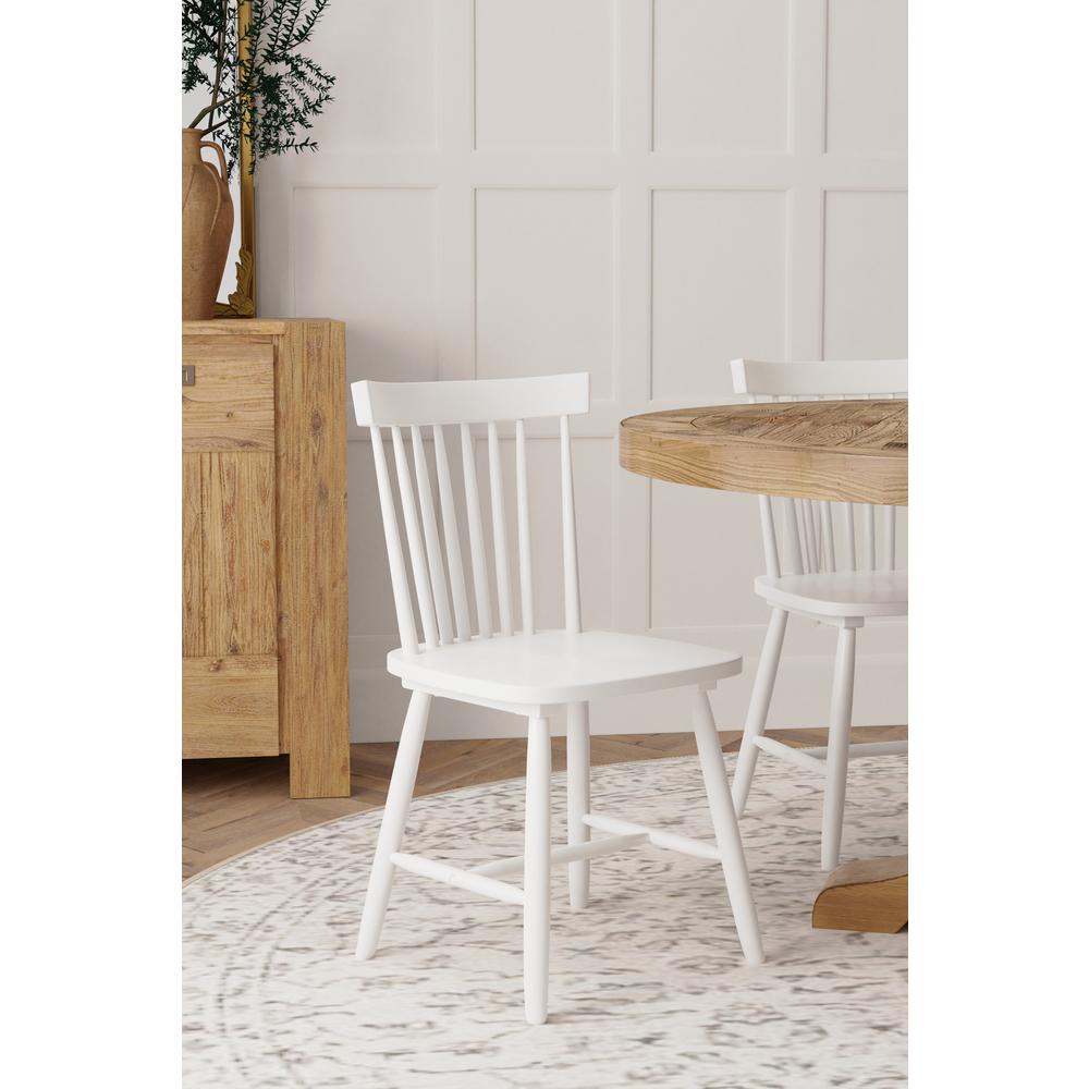 Lyra Set of 2 Side Chairs, White. Picture 1