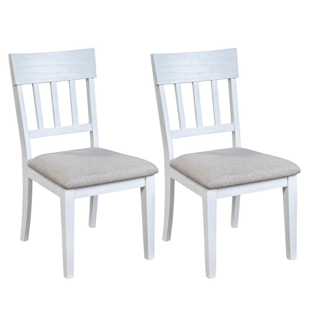 Donham Set of 2 Side Chairs, White. Picture 1
