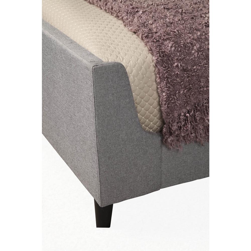 Amber Standard King Upholstered Bed, Grey Linen. Picture 6
