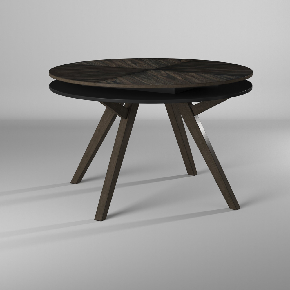 Lennox Round Dining Table, Dark Tobacco. Picture 5
