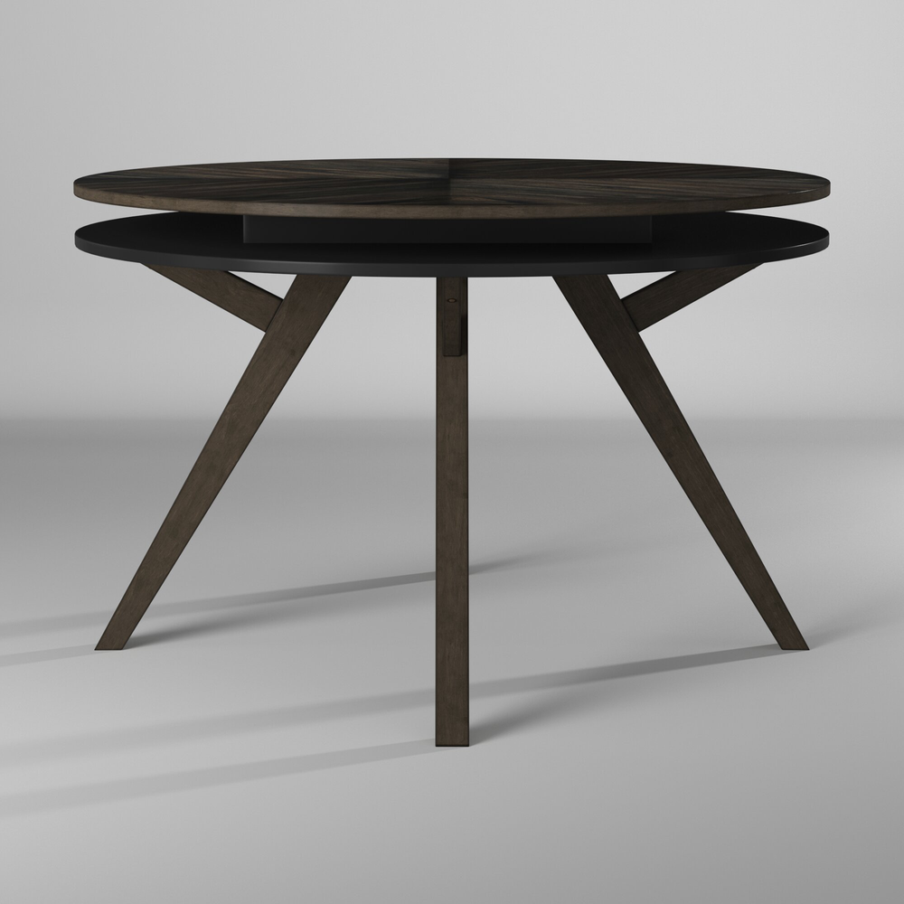 Lennox Round Dining Table, Dark Tobacco. Picture 7