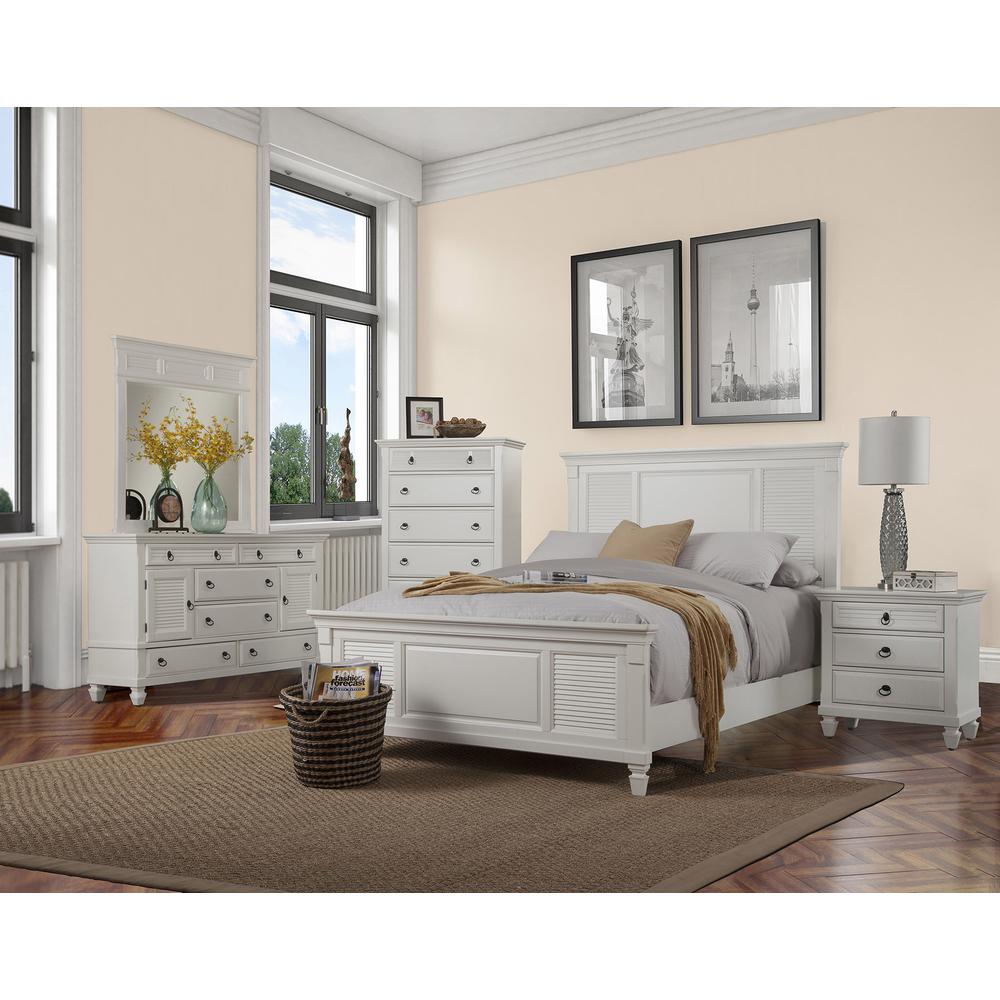 Winchester 5 Drawer Chest, White. Picture 4