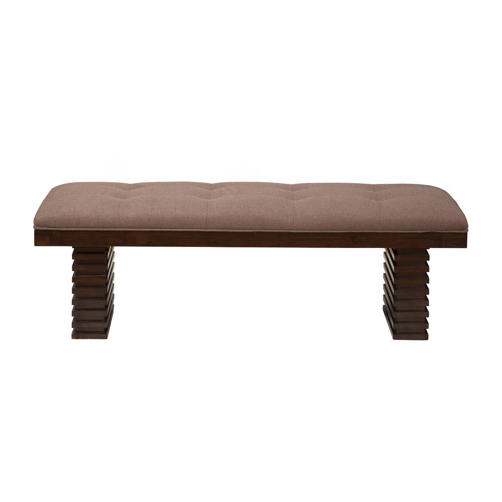 Trulinea Upholstered Dining Bench, Dark Espresso. Picture 1