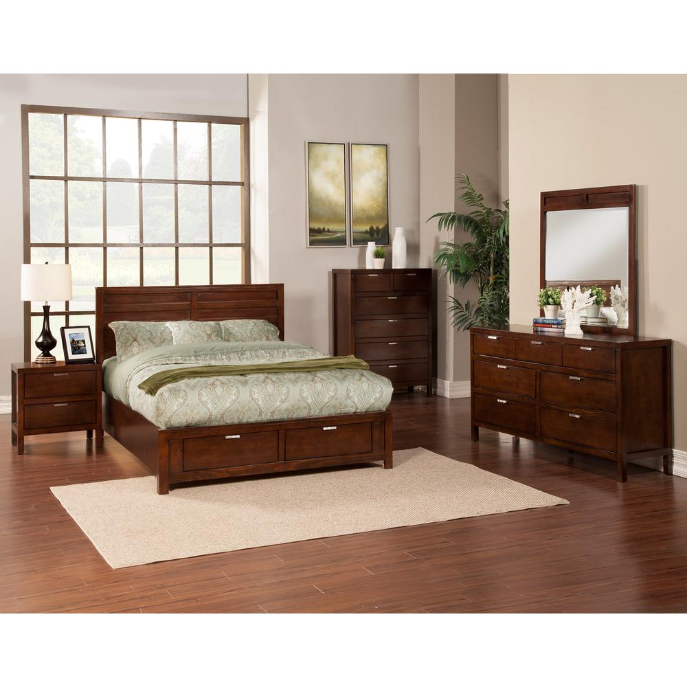 Carmel Full Size Storage Bed, Cappuccino. Picture 2
