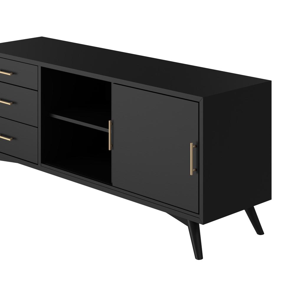Flynn Large TV Console, Black. Picture 7