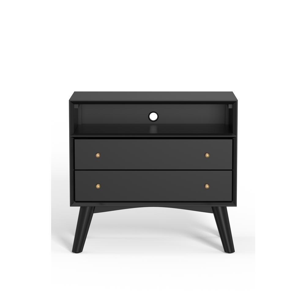 Flynn Large Nightstand, Black. Picture 1