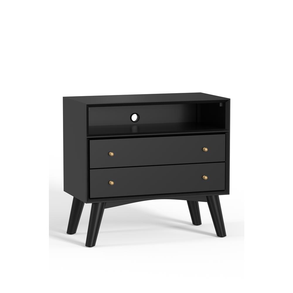 Flynn Large Nightstand, Black. Picture 4