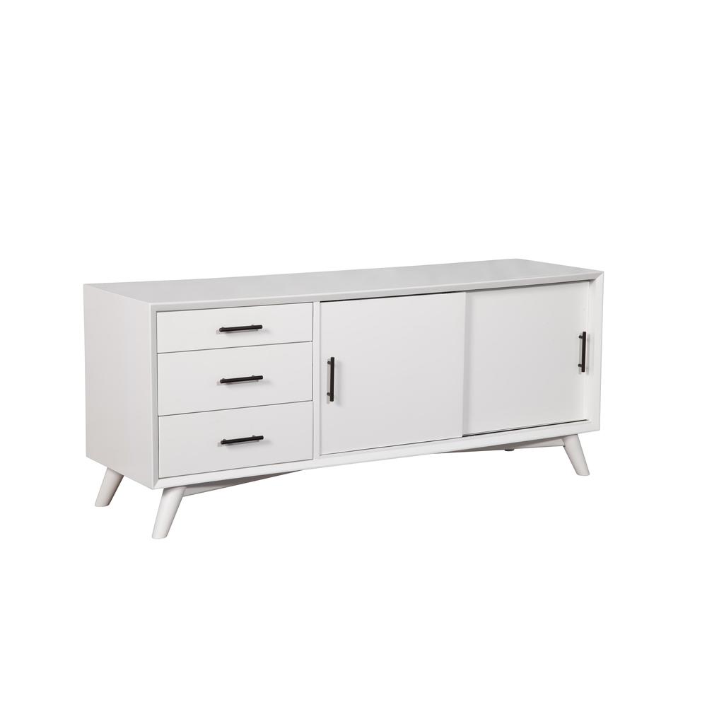 Flynn Large TV Console, White. Picture 4