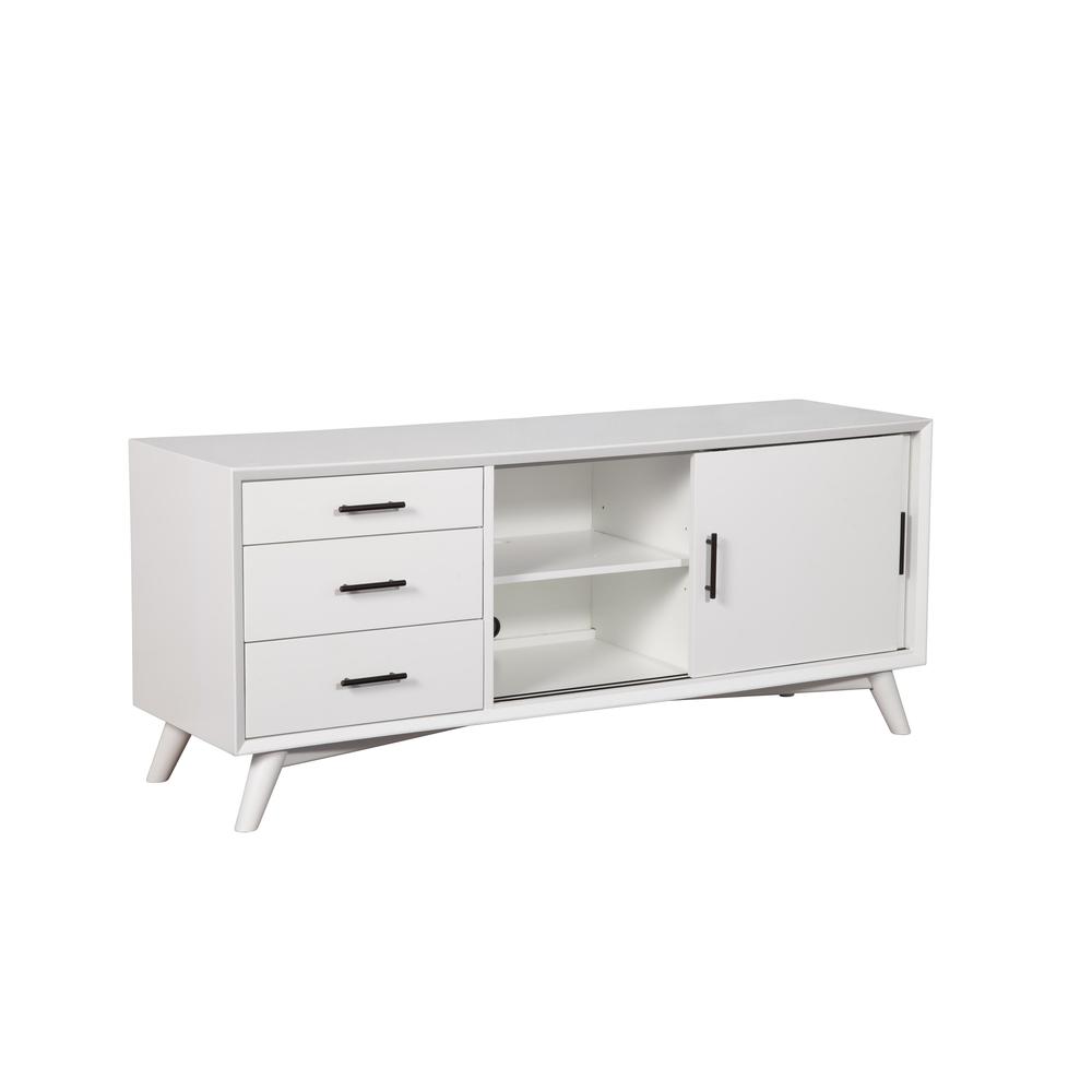 Flynn Large TV Console, White. Picture 5