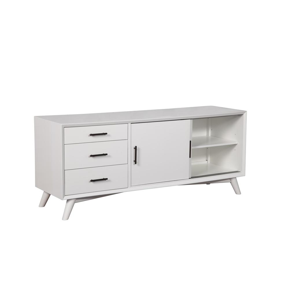 Flynn Large TV Console, White. Picture 6