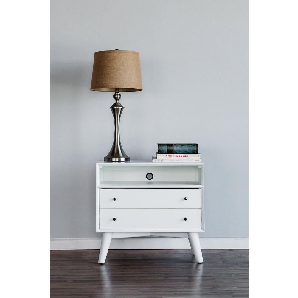 Flynn Large Nightstand, White. Picture 3